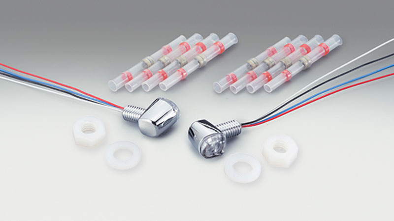 ウインカーランプ Nano シングル クロームメッキ LED 12V1.5W 2個 